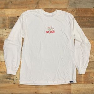 Wayward Hurdle LS Tee White Large